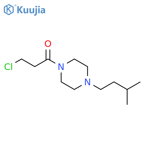 3-Chloro-1-[4-(3-methylbutyl)piperazin-1-yl]propan-1-one structure