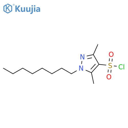 3,5-dimethyl-1-octyl-1H-pyrazole-4-sulfonyl chloride structure