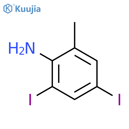 Benzenamine,2,4-diiodo-6-methyl- structure