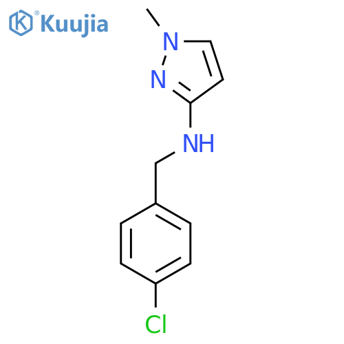 1H-Pyrazol-3-amine, N-[(4-chlorophenyl)methyl]-1-methyl- structure