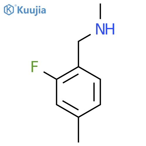 (2-fluoro-4-methylphenyl)methyl(methyl)amine structure