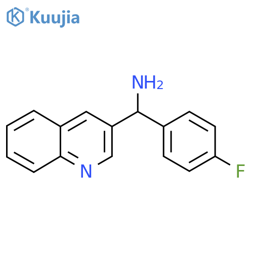 (4-fluorophenyl)(quinolin-3-yl)methanamine structure