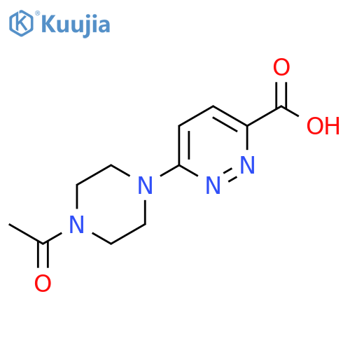 6-(4-acetylpiperazin-1-yl)pyridazine-3-carboxylic acid structure