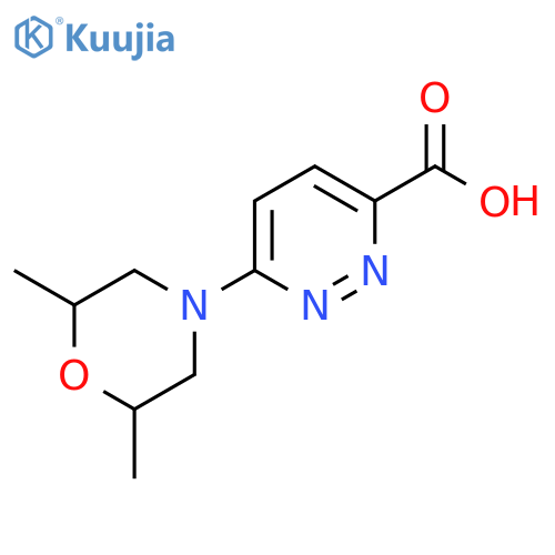 6-(2,6-Dimethylmorpholino)pyridazine-3-carboxylic acid structure