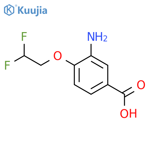 3-amino-4-(2,2-difluoroethoxy)benzoic acid structure