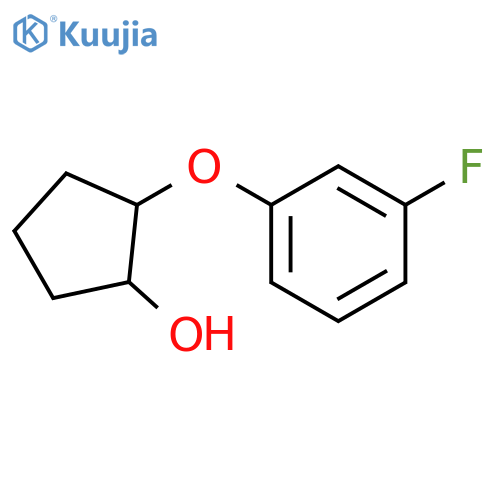 2-(3-fluorophenoxy)cyclopentan-1-ol structure