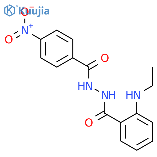 Benzoic acid, 2-(ethylamino)-, 2-(4-nitrobenzoyl)hydrazide structure