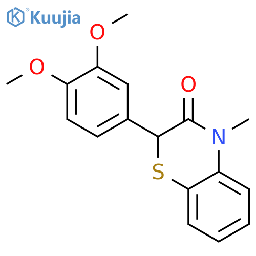 2H-1,4-Benzothiazin-3(4H)-one, 2-(3,4-dimethoxyphenyl)-4-methyl- structure
