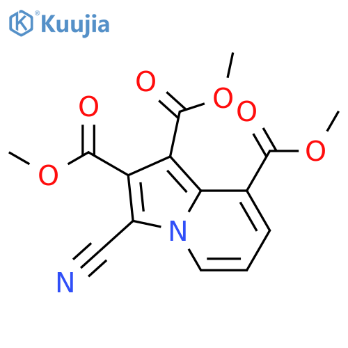 1,2,8-Indolizinetricarboxylic acid, 3-cyano-, trimethyl ester structure