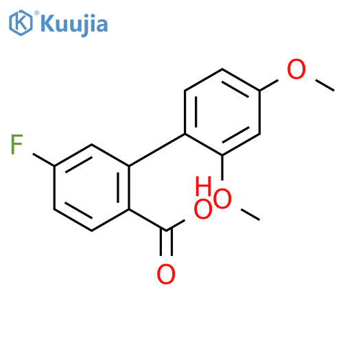 2-(2,4-Dimethoxyphenyl)-4-fluorobenzoic acid structure