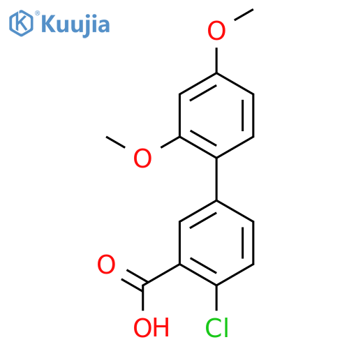 2-chloro-5-(2,4-dimethoxyphenyl)benzoic Acid structure