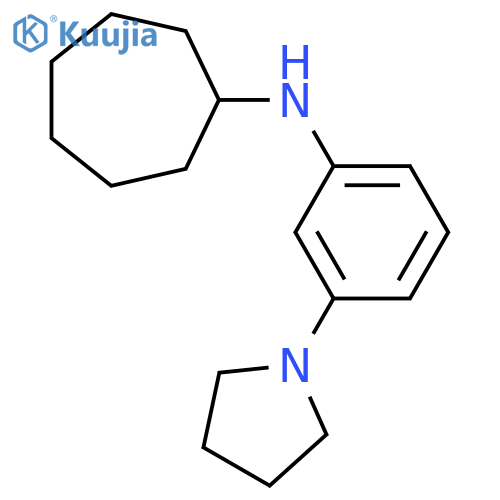 N-3-(pyrrolidin-1-yl)phenylcycloheptanamine structure