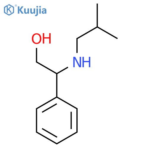 2-(2-methylpropyl)amino-2-phenylethan-1-ol structure