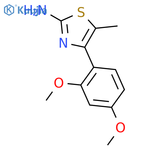 4-(2,4-Dimethoxyphenyl)-5-methyl-1,3-thiazol-2-amine structure