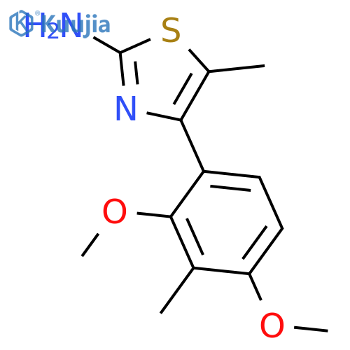 2-Thiazolamine, 4-(2,4-dimethoxy-3-methylphenyl)-5-methyl- structure