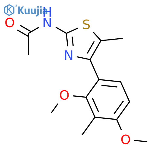 Acetamide, N-[4-(2,4-dimethoxy-3-methylphenyl)-5-methyl-2-thiazolyl]- structure