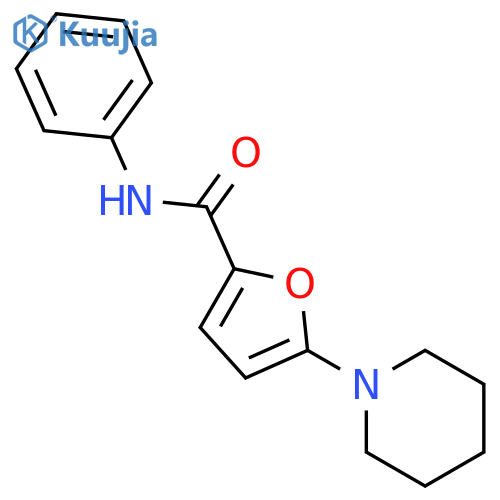 2-Furancarboxamide, N-phenyl-5-(1-piperidinyl)- structure
