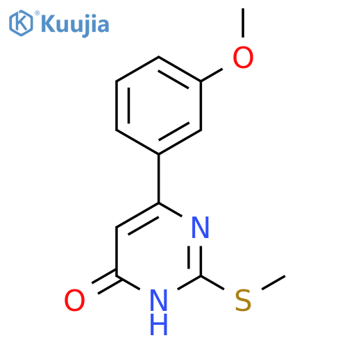 6-(3-methoxyphenyl)-2-(methylthio)pyrimidin-4(3H)-one structure