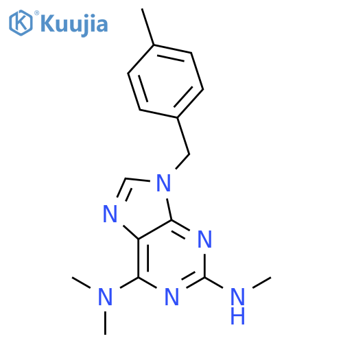 9H-Purine-2,6-diamine, N2,N6,N6-trimethyl-9-[(4-methylphenyl)methyl]- structure