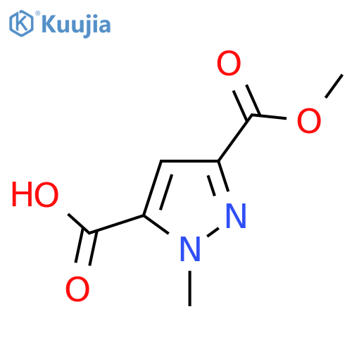 3-(Methoxycarbonyl)-1-methyl-1H-pyrazole-5-carboxylic acid structure