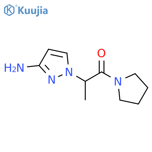 1-Propanone, 2-(3-amino-1H-pyrazol-1-yl)-1-(1-pyrrolidinyl)- structure