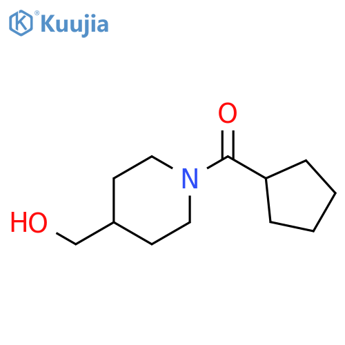 (1-cyclopentanecarbonylpiperidin-4-yl)methanol structure