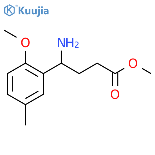 methyl 4-amino-4-(2-methoxy-5-methylphenyl)butanoate structure