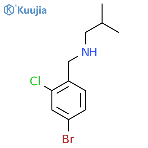 (4-bromo-2-chlorophenyl)methyl(2-methylpropyl)amine structure
