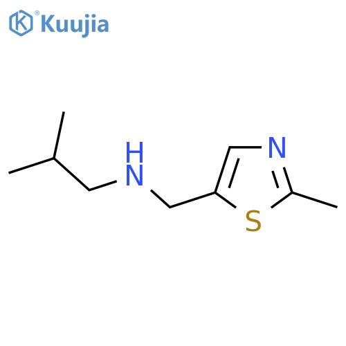 (2-methyl-1,3-thiazol-5-yl)methyl(2-methylpropyl)amine structure