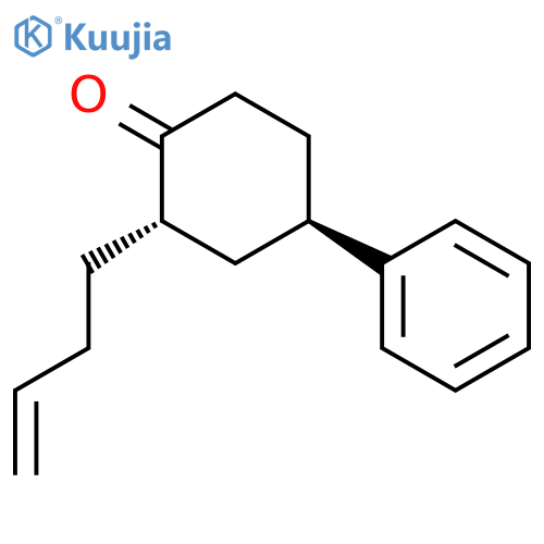 Cyclohexanone, 2-(3-butenyl)-4-phenyl-, trans- structure