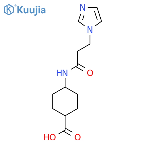 4-3-(1H-imidazol-1-yl)propanamidocyclohexane-1-carboxylic acid structure