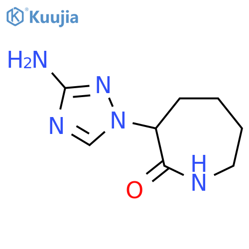 3-(3-amino-1H-1,2,4-triazol-1-yl)azepan-2-one structure