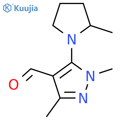 1,3-Dimethyl-5-(2-methylpyrrolidin-1-yl)-1h-pyrazole-4-carbaldehyde structure
