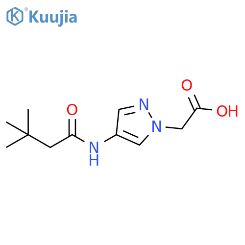 2-4-(3,3-Dimethylbutanamido)-1H-pyrazol-1-ylacetic Acid structure