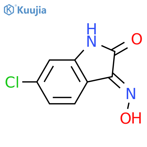 6-chloro-3-(hydroxyimino)-2,3-dihydro-1H-indol-2-one structure