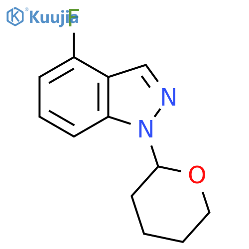4-fluoro-1-(tetrahydro-2H-pyran-2-yl)-1H-indazole structure