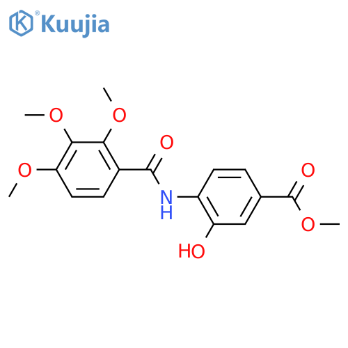 methyl 3-hydroxy-4-{[(2,3,4-trimethoxyphenyl)carbonyl]amino}benzoate structure