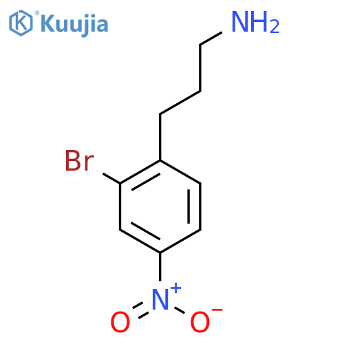 3-(2-bromo-4-nitrophenyl)propan-1-amine structure