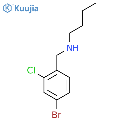 (4-bromo-2-chlorophenyl)methyl(butyl)amine structure