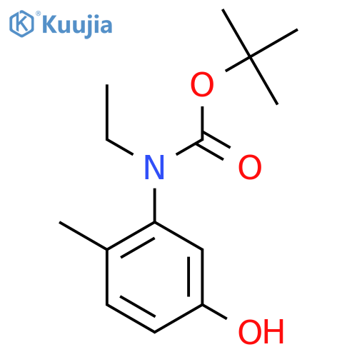 tert-butyl N-ethyl-N-(5-hydroxy-2-methylphenyl)carbamate structure