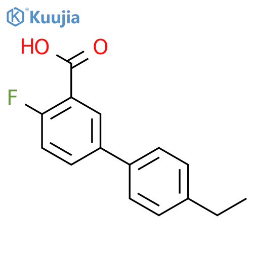 5-(4-ethylphenyl)-2-fluorobenzoic acid structure