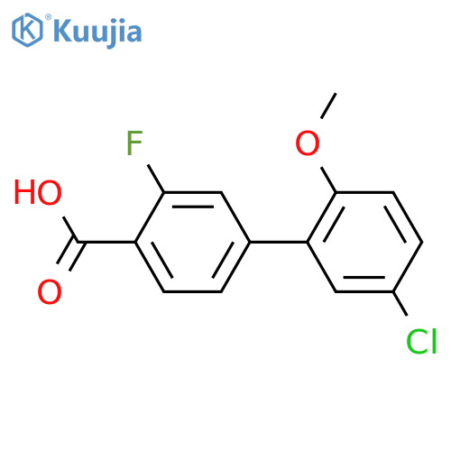 4-(5-chloro-2-methoxyphenyl)-2-fluorobenzoic acid structure