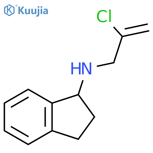 N-(2-chloroprop-2-en-1-yl)-2,3-dihydro-1H-inden-1-amine structure