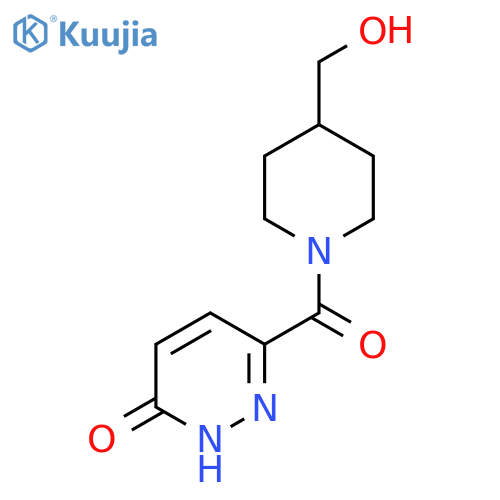 6-[4-(Hydroxymethyl)piperidine-1-carbonyl]-2,3-dihydropyridazin-3-one structure