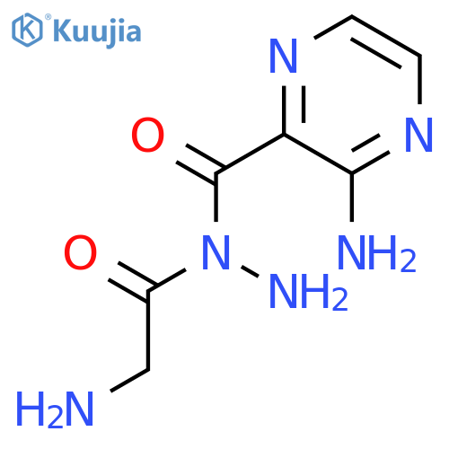 Glycine, N-[(3-aminopyrazinyl)carbonyl]-, hydrazide structure