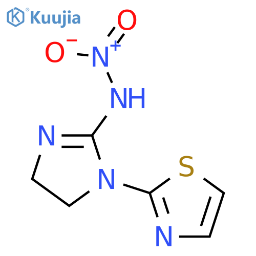 1H-Imidazol-2-amine, 4,5-dihydro-N-nitro-1-(2-thiazolyl)- structure