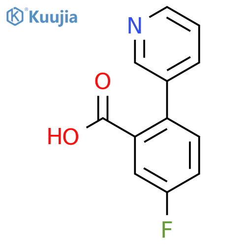 5-Fluoro-2-(pyridin-3-yl)benzoic acid structure