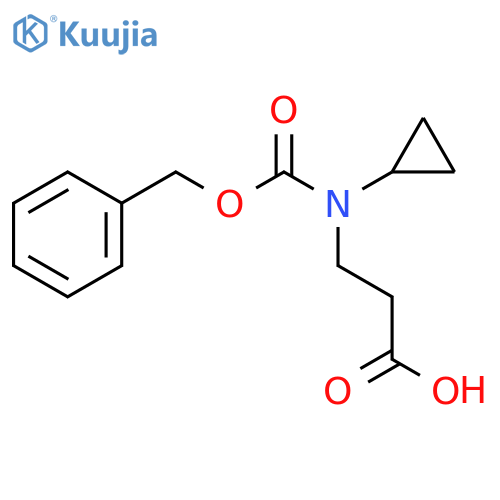 3-{(benzyloxy)carbonyl(cyclopropyl)amino}propanoic acid structure