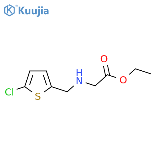 ethyl 2-{(5-chlorothiophen-2-yl)methylamino}acetate structure