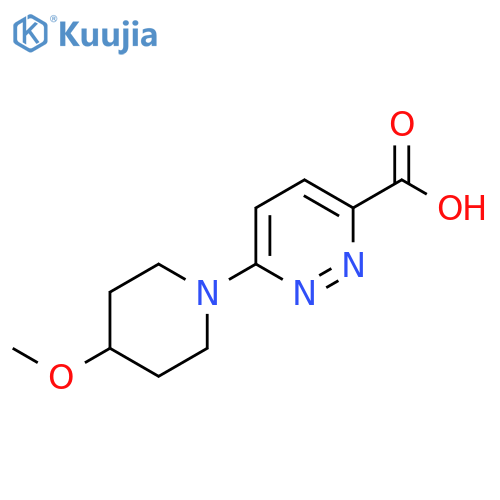 6-(4-Methoxypiperidin-1-yl)pyridazine-3-carboxylic acid structure